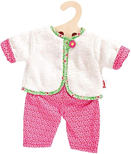 Heless 2625 - Bekleidungs-Set für Puppen im Blumi Design, 2 teilig mit Wendejacke und Hose, Größe 35 – 45 cm von Heless