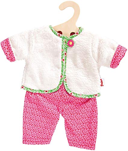 Heless 2625 - Bekleidungs-Set für Puppen im Blumi Design, 2 teilig mit Wendejacke und Hose, Größe 35 – 45 cm von Heless