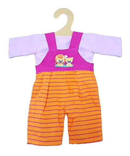 Heless 2815 - Fair Trade Bekleidungs-Set für Puppen, Outfit Leo, 2 teilig mit Shirt und Latzhose, Größe 35 - 45 cm von Heless