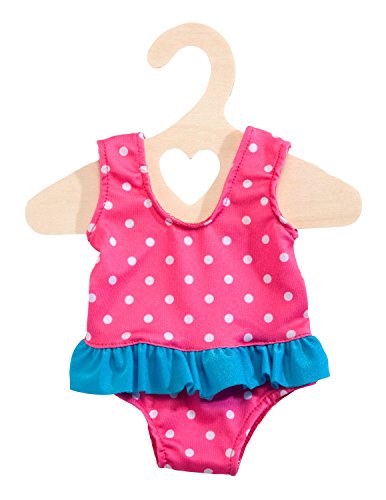 Heless 2886 - Badeanzug für Puppen, pink mit weißen Pünktchen, Größe 35 - 45 cm, für Badespaß an heißen Sommertagen von Heless