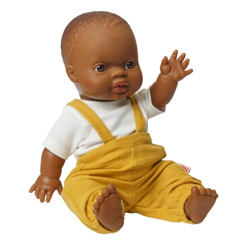Heless 54023 - Jungen Babypuppe Gordi von Paola Reina, mit Musselin-Latzhose in Honiggelb und einem weißen Shirt, aus Bio-Baumwolle, Puppe in der Größe 34 cm Heless 54023 - Jungen Babypuppe Gordi von Paola Reina, mit Musselin-Latzhose in Honiggelb und einem weißen Shirt, aus Bio-Baumwolle, Puppe in der Größe 34 cm von Heless