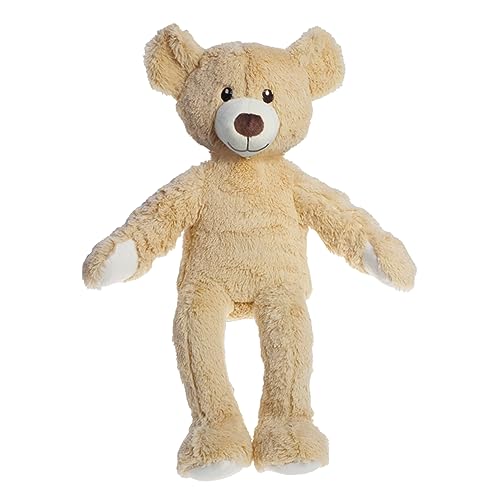 Heless 55555 - Kuscheltier Teddy in Beige, ca. 42 cm großer Teddybär zum An- und Ausziehen, Liebhaben und als Spielgefährte von Heless