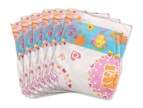 Heless 6375 - Puppenwindeln, 6 Stück, am Bund bedruckt mit farbenfrohen Kindermotiven, wiederverwendbarer Klettverschluss, Größe 28 - 35 cm Heless 6375 - Puppenwindeln, 6 Stück, am Bund bedruckt mit farbenfrohen Kindermotiven, wiederverwendbarer Klettverschluss, Größe 28 - 35 cm von Heless