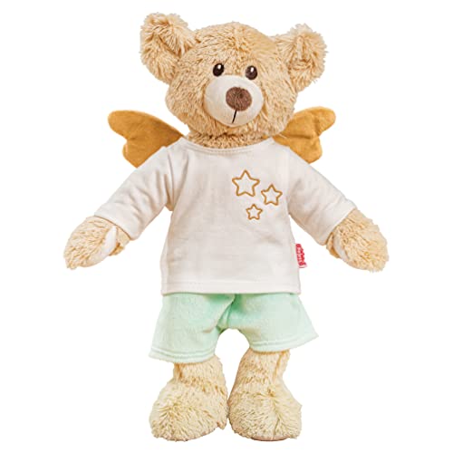 Heless 75 - Kuscheltier Teddy Hope mit Schutzengel-Outfit, ca. 32 cm großer Teddybär zum An- und Ausziehen, Liebhaben und als Spielgefährte von Heless