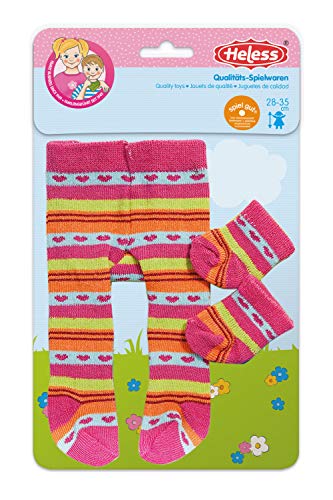 Heless 760 - Strumpfhose mit Söckchen für Puppen, verschiedene Farbvarianten und Muster, 1 von 3 Designs (zufällige Auswahl), Größe 28 - 35 cm Heless 760 - Strumpfhose mit Söckchen für Puppen, verschiedene Farbvarianten und Muster, 1 von 3 Designs (zufällige Auswahl), Größe 28 - 35 cm von Heless