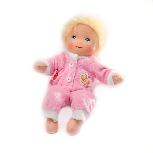 Heless 9 – Stoffpuppe Baby Lili mit kuschligem Strampler, ca. 22 cm große Weich-Puppe zum Kuscheln, Spielen und Liebhaben von Heless