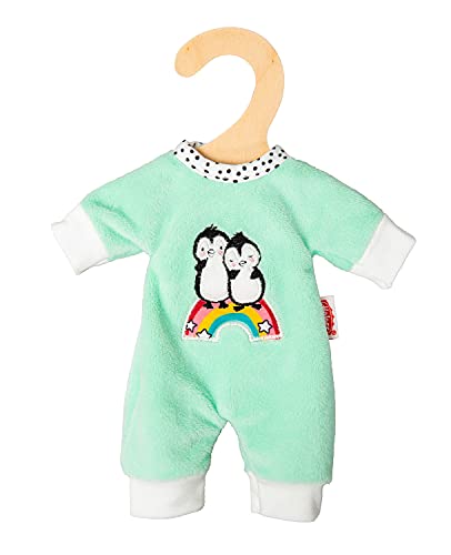Heless 9181 - Strampler für Puppen im Pinguin Pünktchen Design, aus Softvelours mit hochwertiger Bestickung, Größe 20-25 cm von Heless