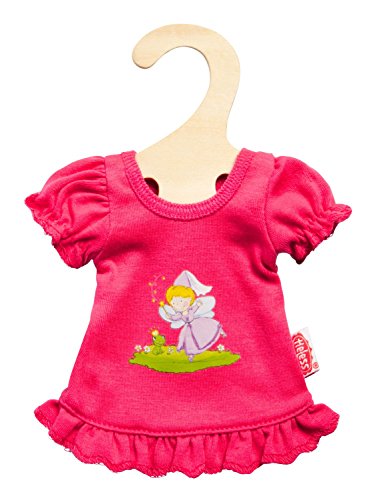 Heless 9265 - Nachthemd für Puppen im Fee und Frosch Design, in Pink, Größe 20 - 25 cm von Heless