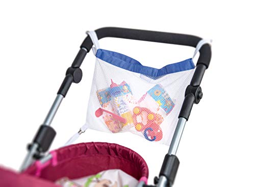 Heless 965 - Puppenwagennetz, ca. 43 x 16 x 2,5 cm groß, für mehr Stauraum am Puppenkinderwagen von Heless