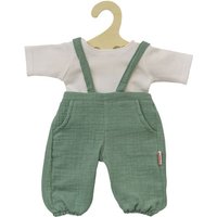 Heless - Latzhose, salbeigrün, mit weißem T-Shirt, 2tlg., Gr. 35-45 cm von Heless