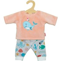 Heless - Puppen-Flauschiger Pyjama Wal Bobby, 2-teilig, Gr. 28-35 cm von Heless