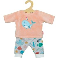 Heless - Puppen-Flauschiger Pyjama Wal Bobby, 2-teilig, Gr. 35-45 cm von Heless