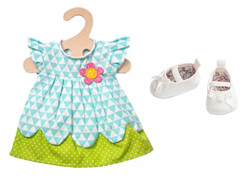Heless Puppenbekleidungs-Set Kleid Daisy mit Ballerinas, 2 teilig, Größe 28 - 35 cm von Heless