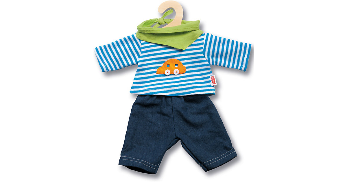 Jeans mit Streifenshirt Gr. 28-35 cm, Puppenkleidung blau-kombi Jeans mit Streifenshirt Gr. 28-35 cm, Puppenkleidung blau-kombi von Heless
