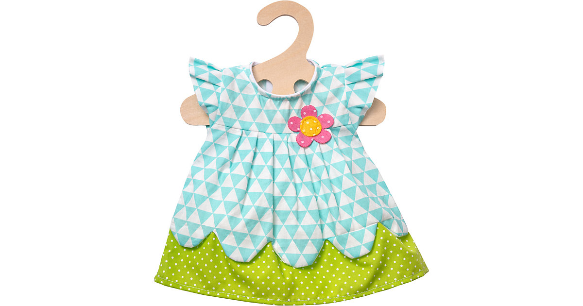 Puppen-Kleid Daisy Gr. 35-45 cm hellblau/grün von Heless
