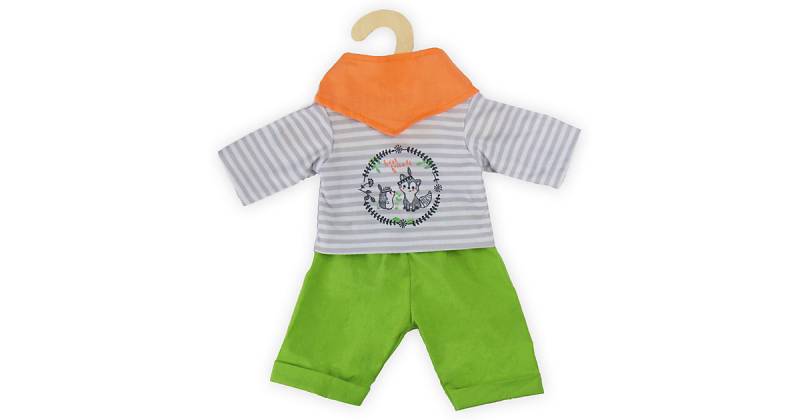 Puppen-Outfit Foxy, 3-tlg., Gr. 28-35 cm grau/grün von Heless