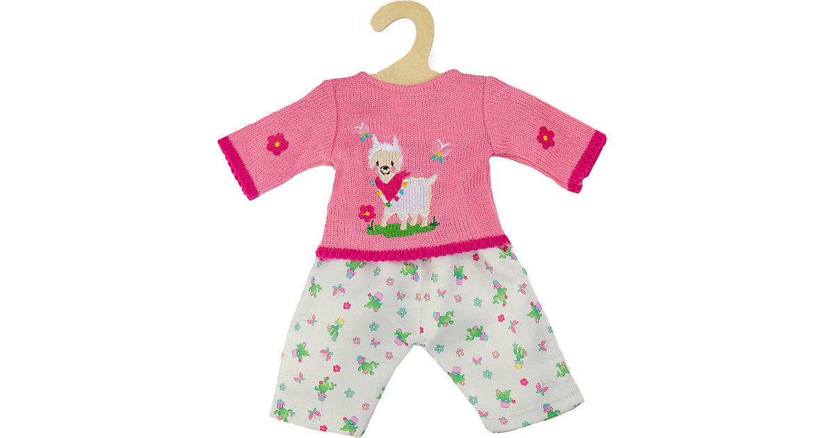 Puppen-Strickpullover mit Hose Alpaka Oskar, Gr. 28-35 cm pink/weiß Puppen-Strickpullover mit Hose Alpaka Oskar, Gr. 28-35 cm pink/weiß von Heless