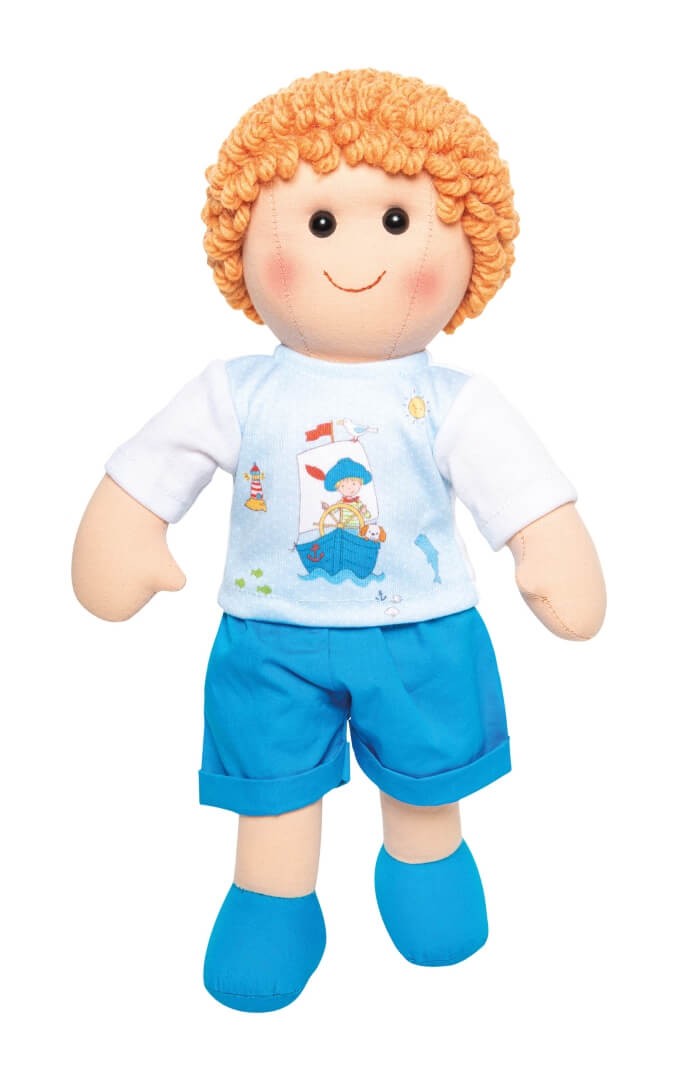 Puppe Fiete mit maritimem Outfit, 32 cm von Heless