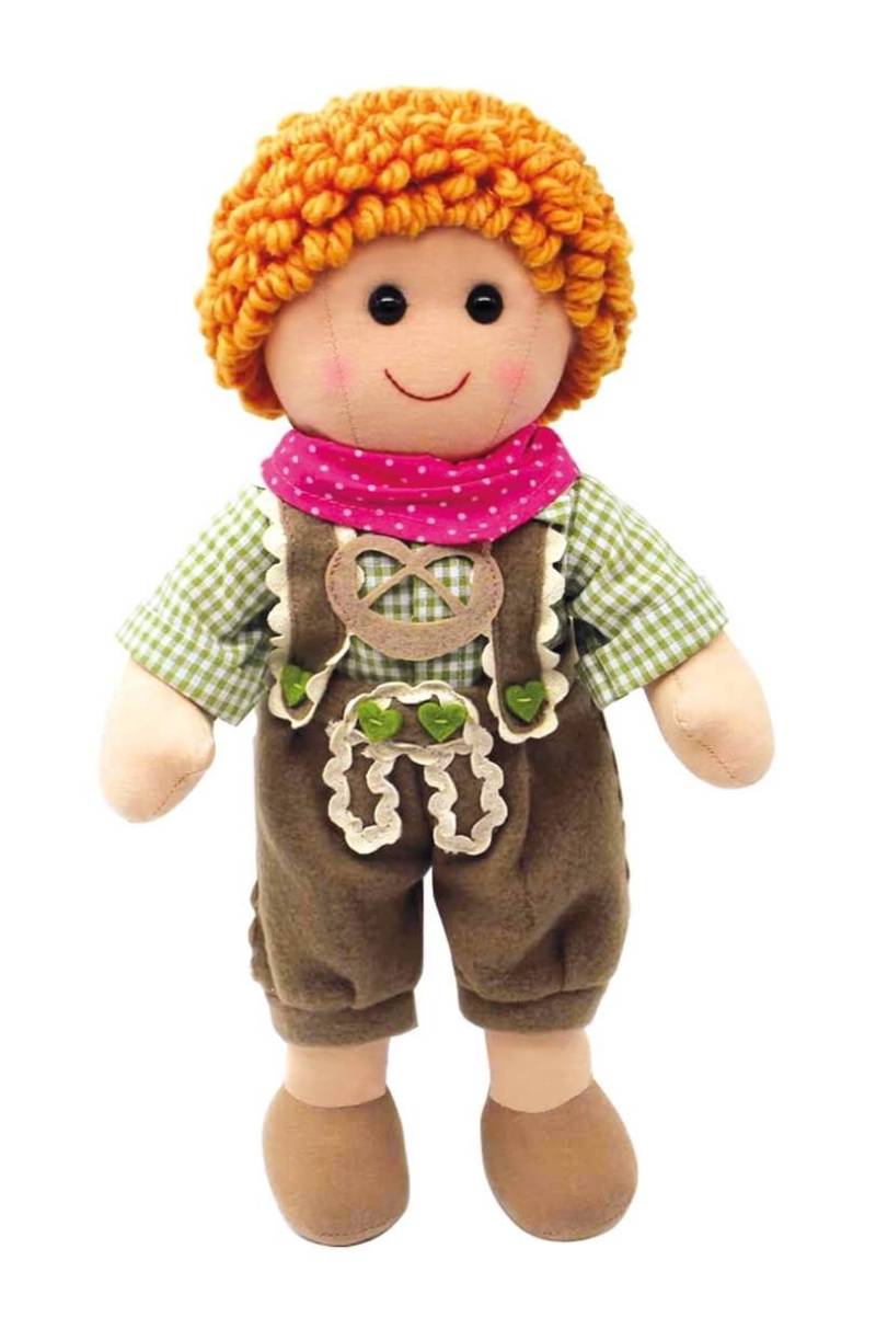 Puppe Seppl, 32 cm mit Halstuch von Heless