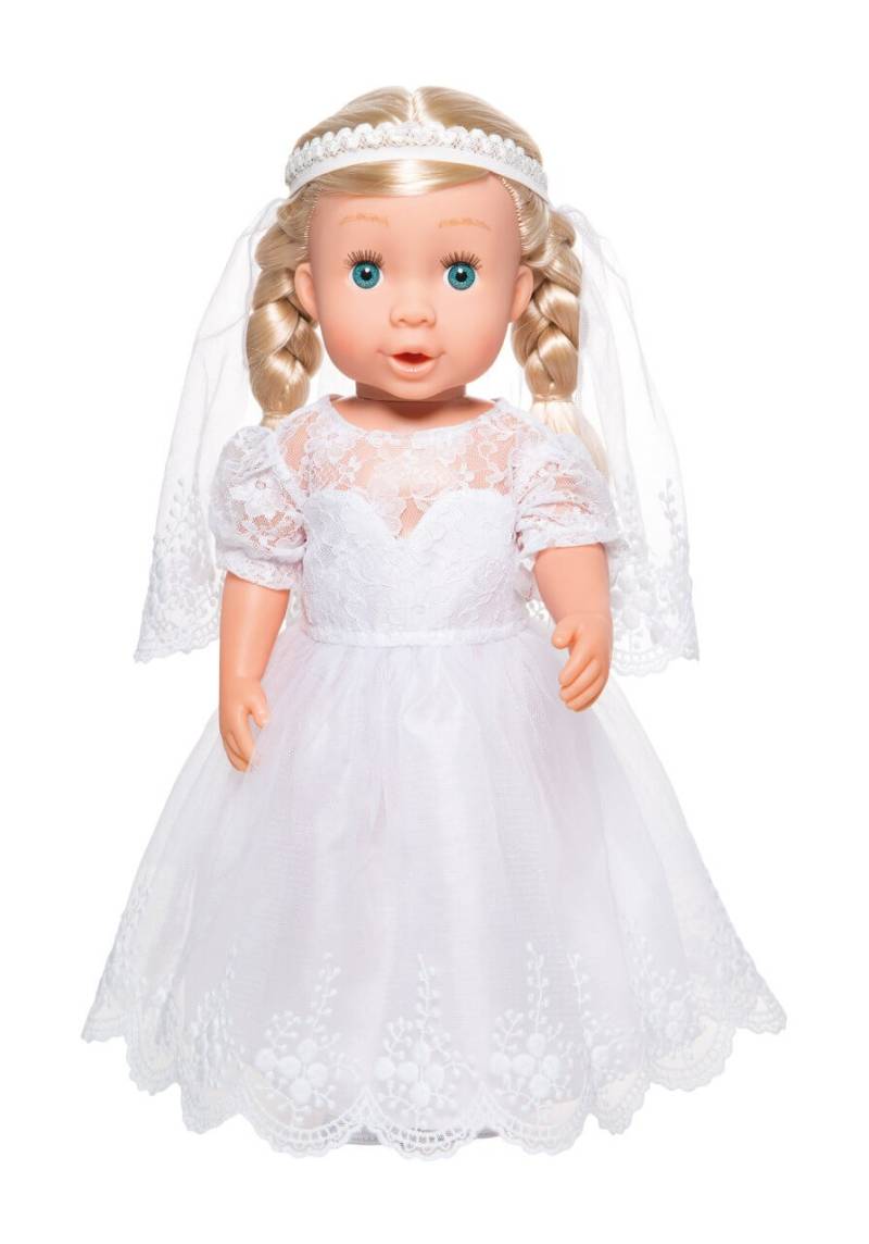 Puppen-Brautkleid Sissi mit Schleier, Gr. 35-45 cm von Heless