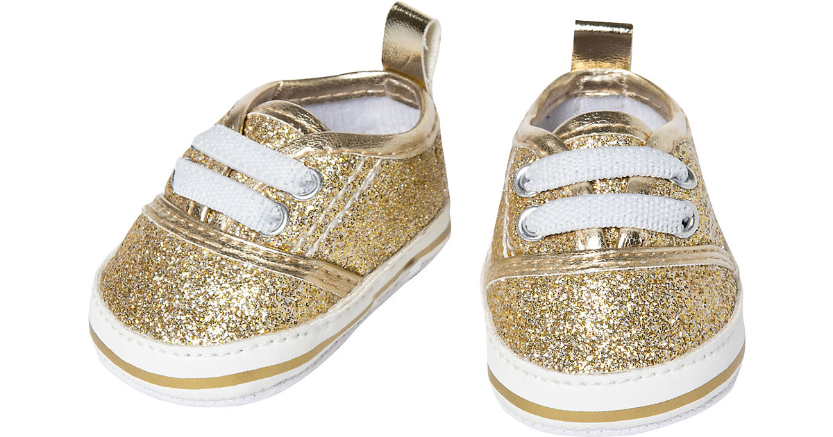 Puppen-Glitzer-Sneakers, gold, Gr. 30-34 cm von Heless