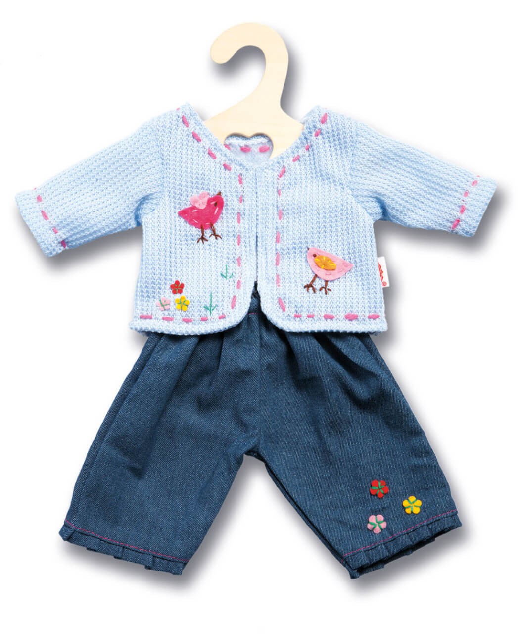 Puppen-Jacke mit Jeans, 1 Set, sortierte Ware, Gr. 28-35 cm Puppen-Jacke mit Jeans, 1 Set, sortierte Ware, Gr. 28-35 cm von Heless