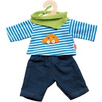 Puppen-Jeans mit Streifenshirt, klein, Gr. 28-35 cm Puppen-Jeans mit Streifenshirt, klein, Gr. 28-35 cm von Heless