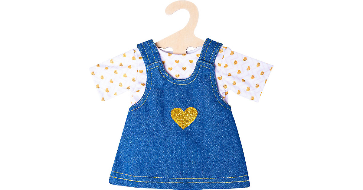 "Puppen-Jeanskleid ""Goldstück"" mit T-Shirt, Gr. 35-45 cm" blau-kombi "Puppen-Jeanskleid ""Goldstück"" mit T-Shirt, Gr. 35-45 cm" blau-kombi von Heless