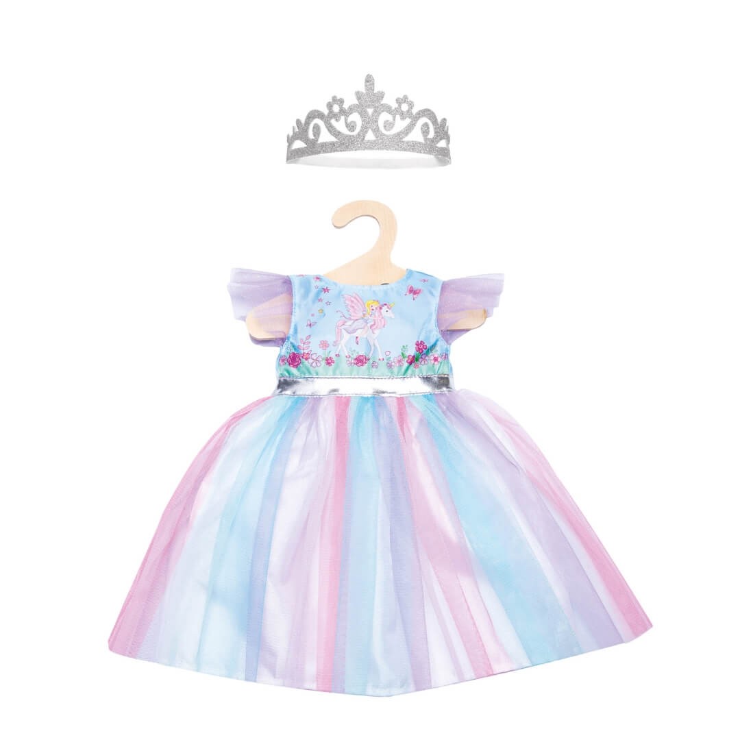 Puppen-Kleid Fee und Einhorn mit silberner Krone, Gr. 28-35 cm Puppen-Kleid Fee und Einhorn mit silberner Krone, Gr. 28-35 cm von Heless