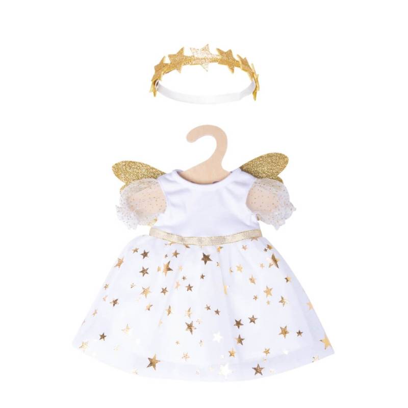Puppen-Kleid Schutzengel mit Sternen-Haarband, Gr. 35-45 cm von Heless