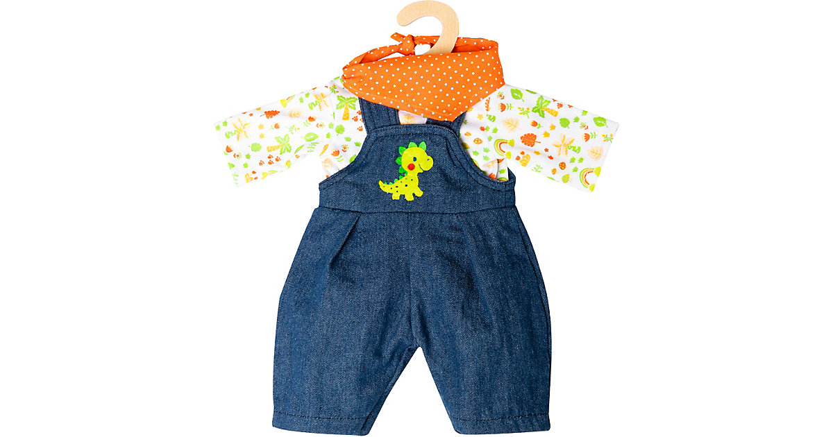 "Puppen-Latzhose ""Dino"", 3-teilig, Gr. 35-45 cm" blau/orange "Puppen-Latzhose ""Dino"", 3-teilig, Gr. 35-45 cm" blau/orange von Heless