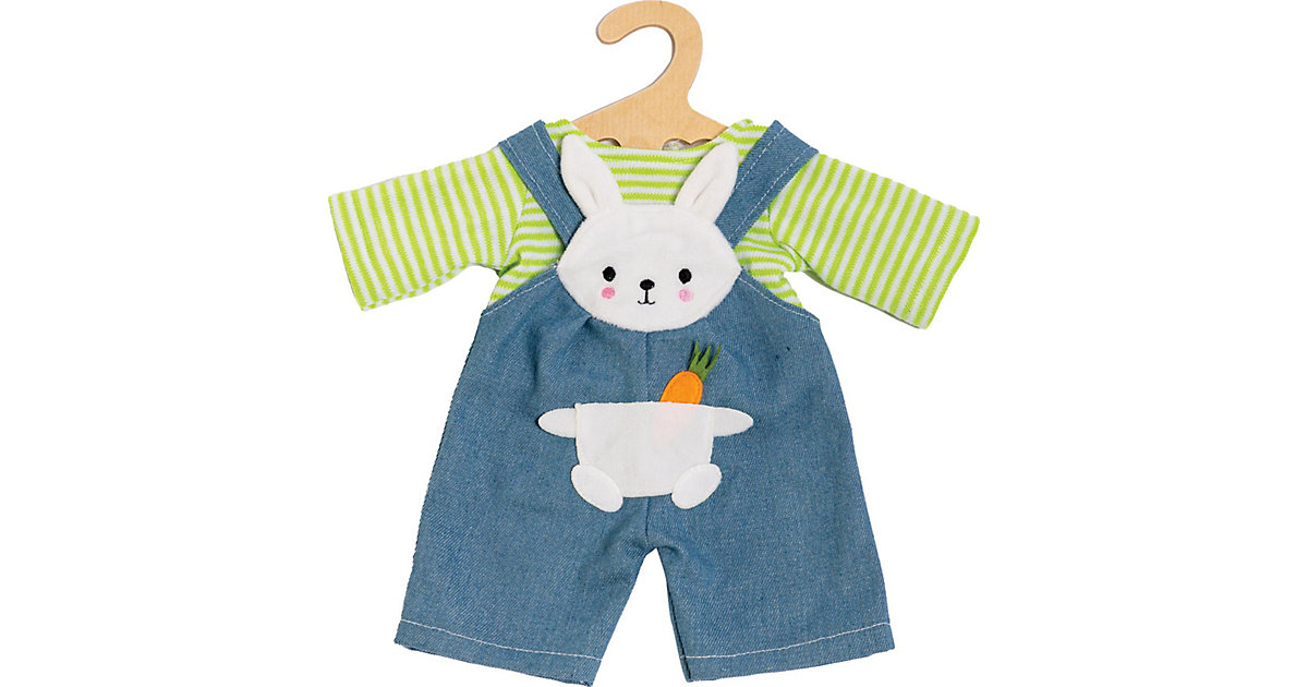 "Puppen-Latzhose mit Ringelshirt ""Bunny Lou"", Gr. 28-35 cm" blau-kombi "Puppen-Latzhose mit Ringelshirt ""Bunny Lou"", Gr. 28-35 cm" blau-kombi von Heless