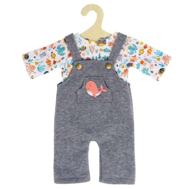 Puppen-Latzhose mit T-Shirt "Wal Bobby", Gr. 35-45 cm von Heless