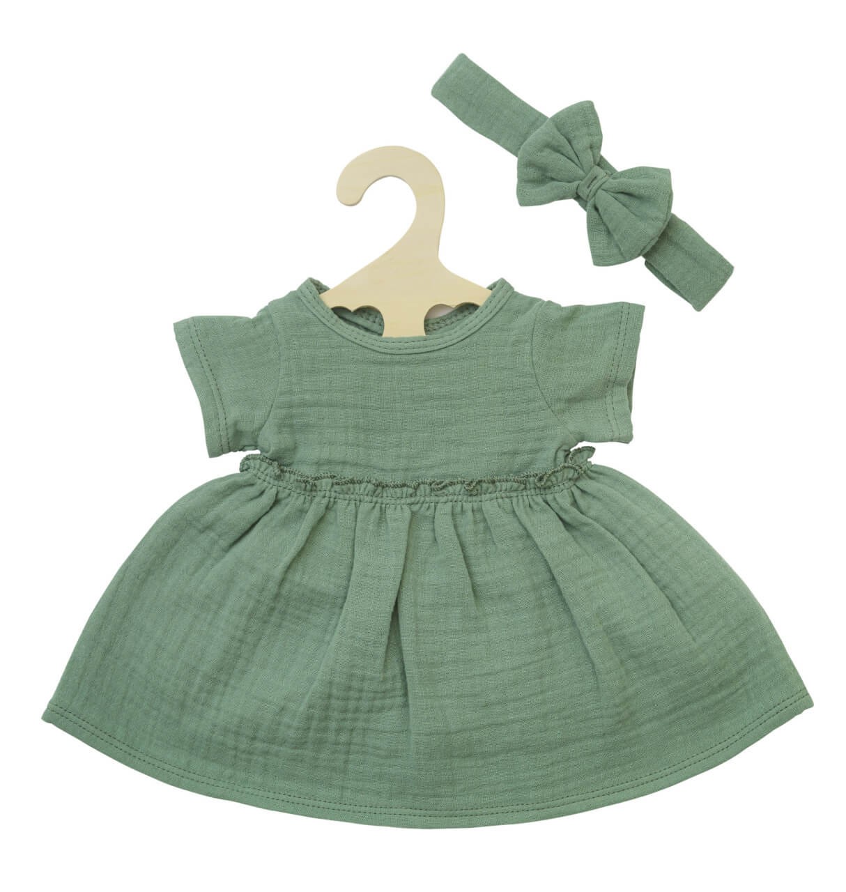 Puppen Öko-Kleid & Haarband, salbei, 28-35 Puppen Öko-Kleid & Haarband, salbei, 28-35 von Heless