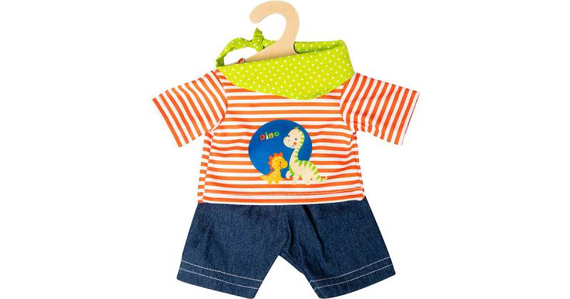 "Puppen-Shorts mit T-Shirt ""Dino"", 3-teilig, Gr. 35-45 cm" blau/rot von Heless