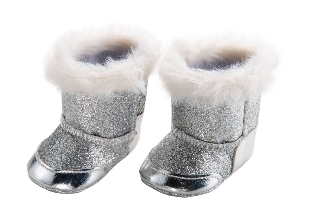 Puppen-Silberstiefel, Gr. 38-45 cm von Heless