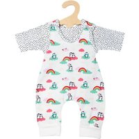 Puppen-Strampler mit T-Shirt Pinguin Pünktchen, Gr. 35-45 cm von Heless