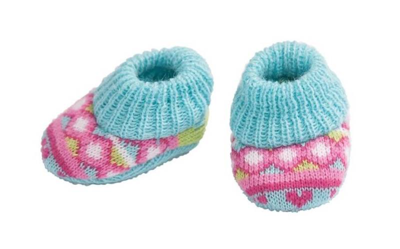 Puppen-Strickschuhe, Gr. 35-45 cm von Heless