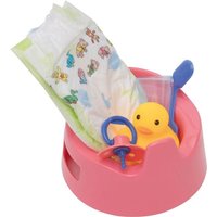 Puppen-Töpfchenset mit Zubehör, # 15 cm Puppen-Töpfchenset mit Zubehör, # 15 cm von Heless
