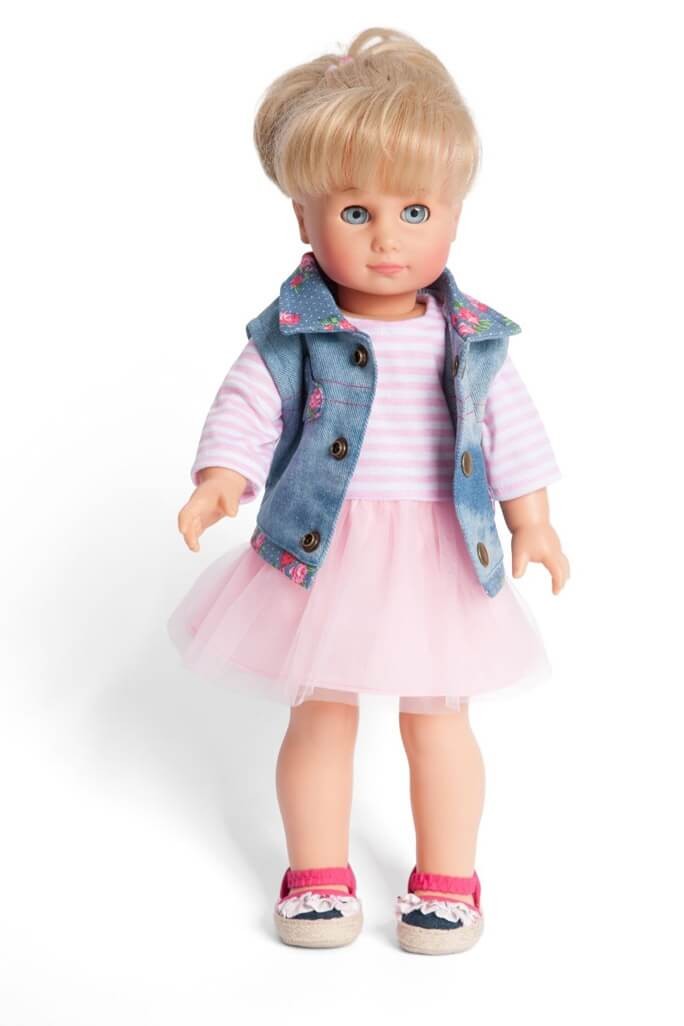Puppen-Tüllkleid mit Jeansweste, klein, Gr. 28-35 cm von Heless