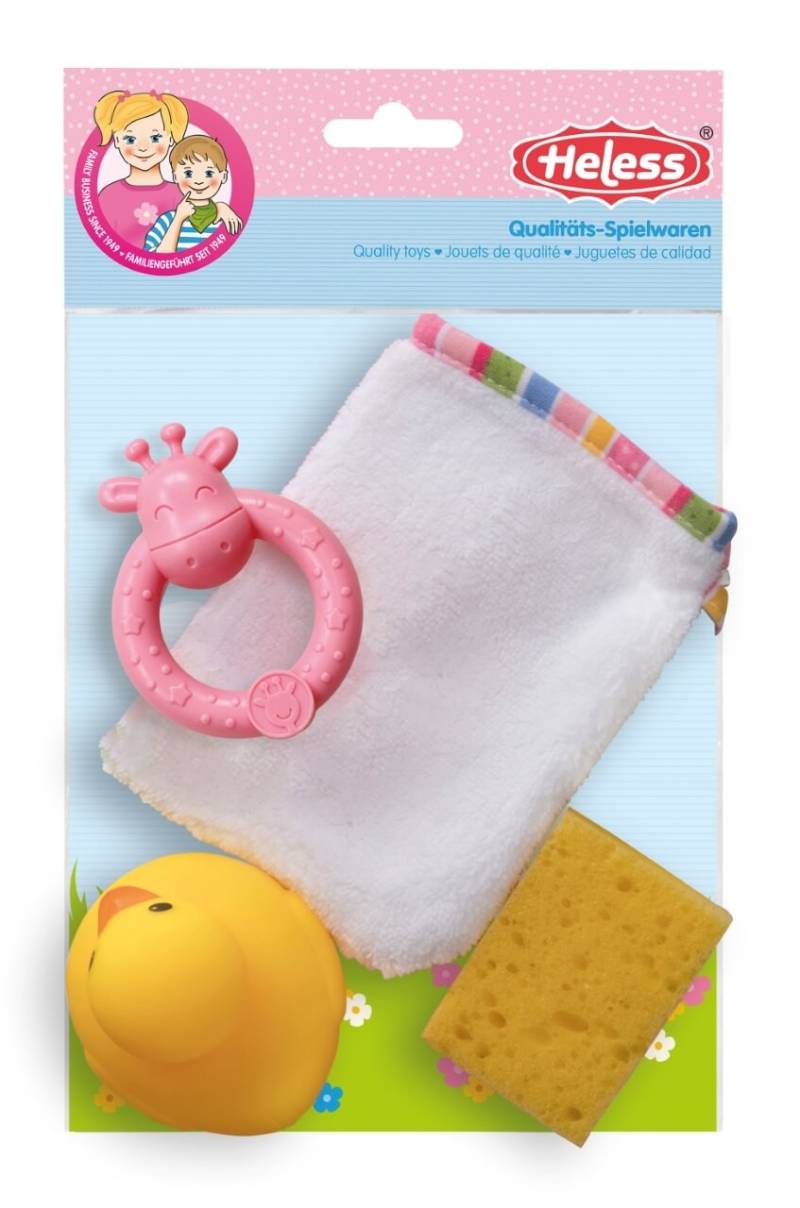 Puppen-Waschhandschuh mit Zubehör von Heless