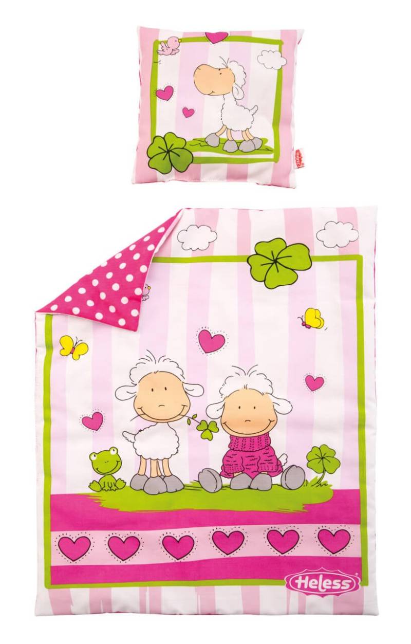 Puppenbettdecke (45x35 cm) mit Kissen (17x17 cm) von Heless