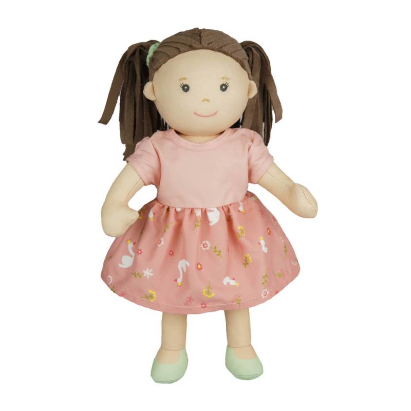 Stoffpuppe ''Lucie'' mit Kleidchen und frisierbaren Haaren, 32 cm von Heless