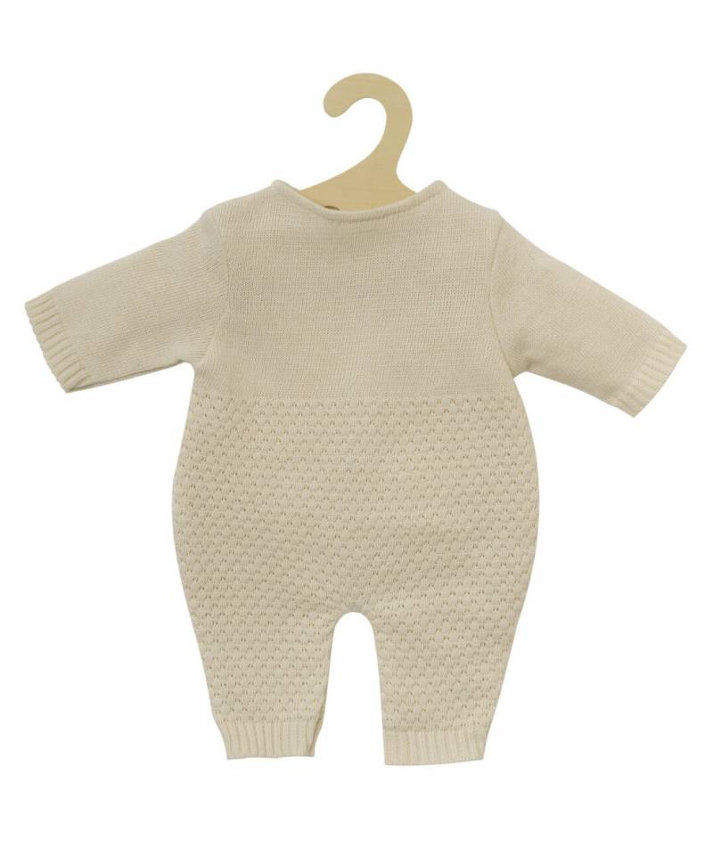 Strickstrampler, Bio, Puppe ecru, 28-35 cm von Heless