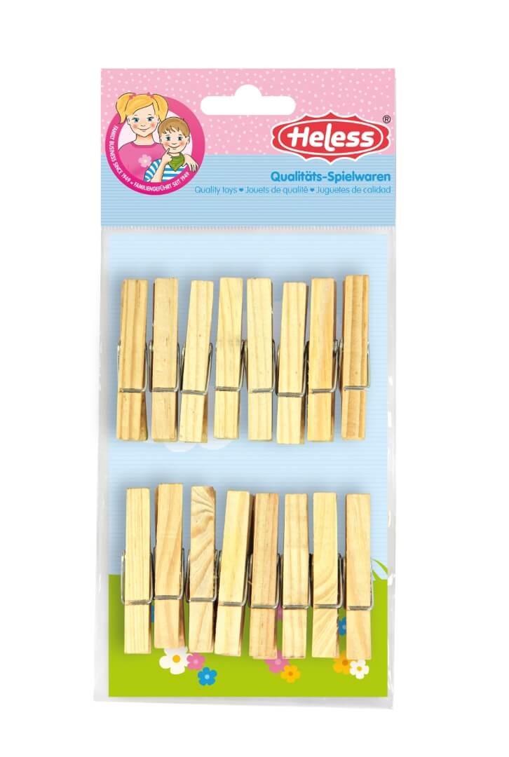 Wäscheklammern aus Holz von Heless