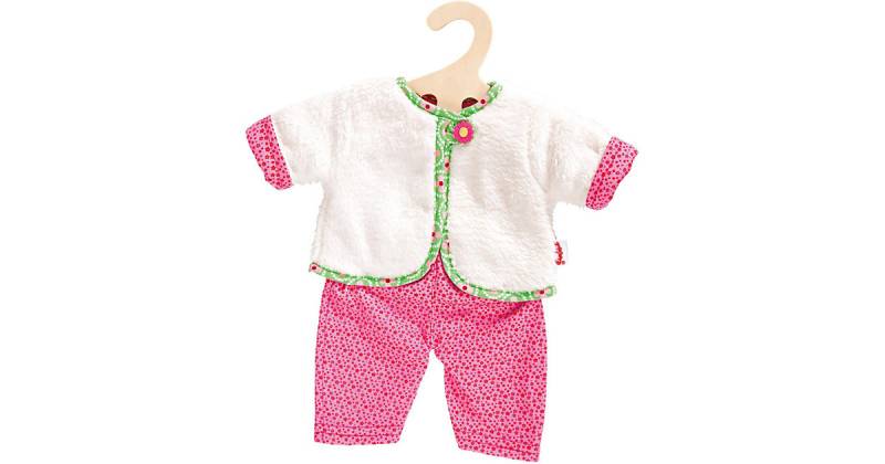 Puppen-Wendejacke + Hose Blumi, Gr. 28-35 cm pink/weiß von Heless