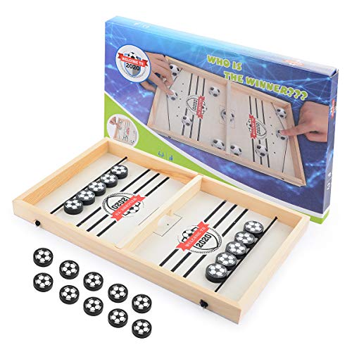 HellDoler Brettspiel Hockey,Fast Sling Puck Game Katapult Brettspiel Tisch Hockey Spielzeug Bouncing Chess Hockey Game für Kinder von HellDoler