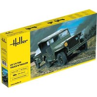 HELLER 81105 1:35 Jeep Willis US 1/4 Ton Truck 'n Trailer HELLER 81105 1:35 Jeep Willis US 1/4 Ton Truck 'n Trailer von Heller