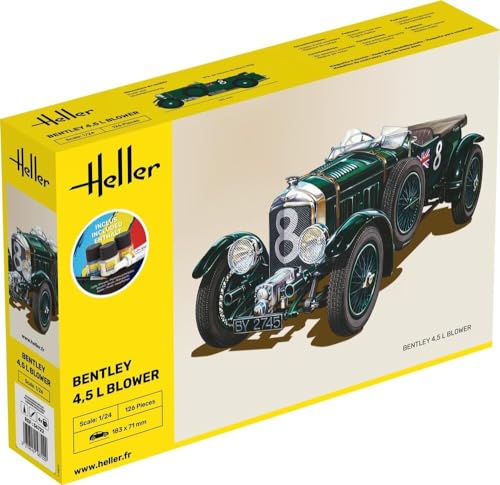 Heller 56722 Bentley 4,5 L Blower Modellbausatz, grau von heller