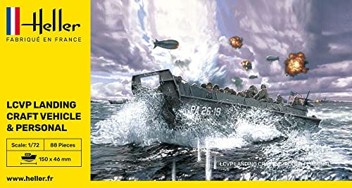 Heller 79995 Modellbausatz LCVP Landungsboot mit Besatzung von Heller